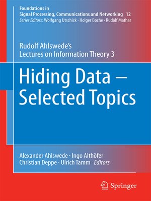cover image of Hiding Data--Selected Topics